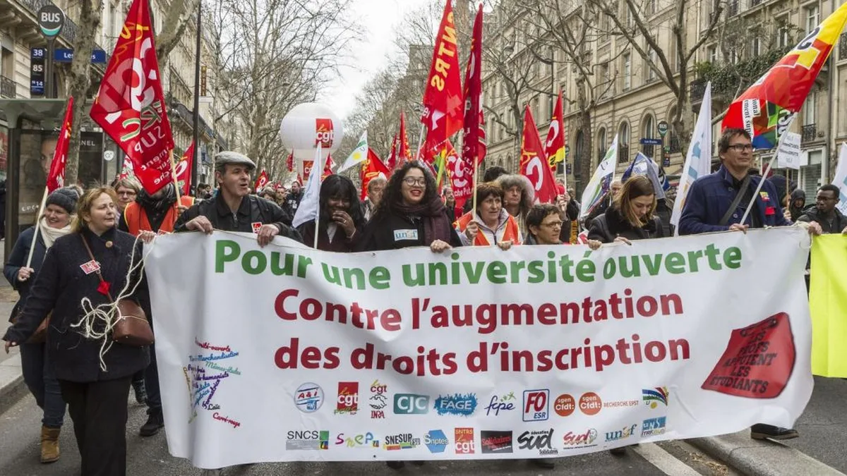 Des étudiants manifestent contre l&rsquo;augmentation des droits d&rsquo;inscription (photo d&rsquo;illustration)