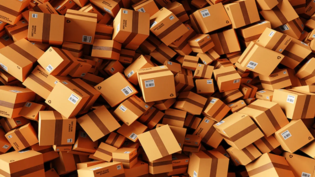 Des cartons prêts à être expédiés