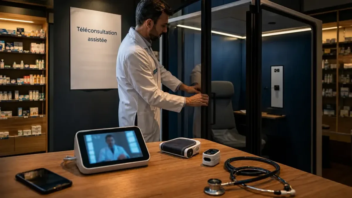 Un médecin en consultation vidéo avec un patient à distance