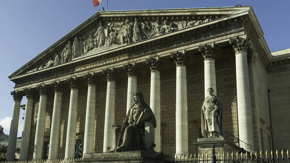Le palais Bourbon, siège de l&rsquo;Assemblée nationale à Paris