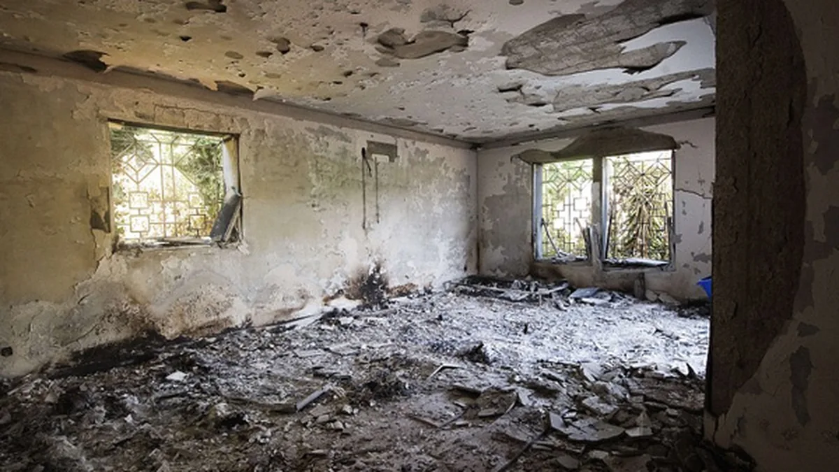 Un intérieur dégradé, après des dégâts importants (photo d&rsquo;illustration)
