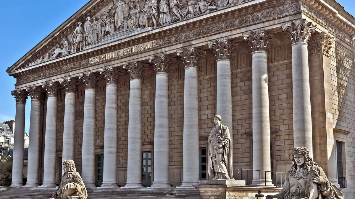 Le palais Bourbon, siège de l&rsquo;Assemblée nationale, à Paris